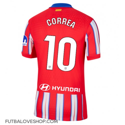 Dres Atletico Madrid Angel Correa #10 Domáci 2024-25 Krátky Rukáv